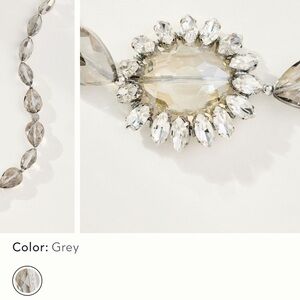 Anthropologie Silver and Crystal Necklace